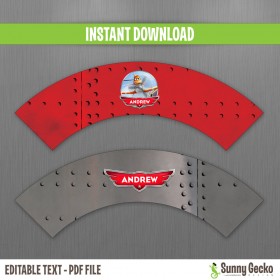 Planes Birthday Cupcake Wrappers 